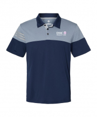 Adidas - Heathered 3-Stripes Colorblocked Polo